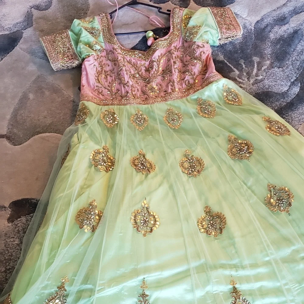 Pakistani Indian Bridal/wedding party dress size Large - Picture 1 of 10